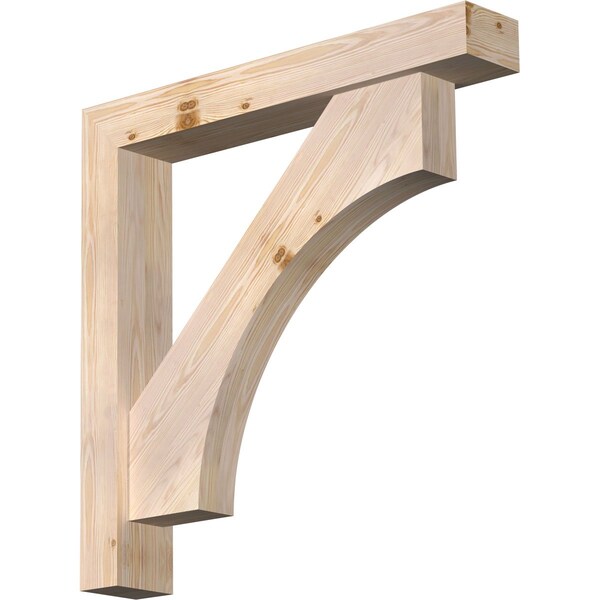Ekena Millwork Westlake Block Smooth Bracket w/ Offset Brace, Douglas Fir, 5 1/2"W x 34"D x 34"H BKT0604X34X34WTL05SDF - main